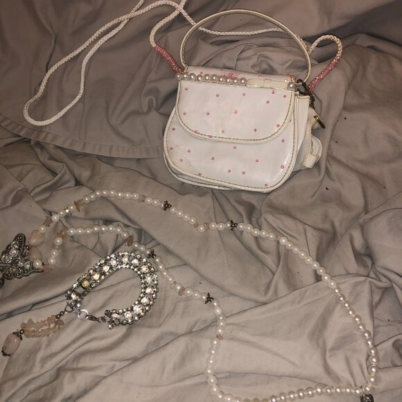 bundle rhinestone purse, necklace, bracelet, - Picture 2 of 2